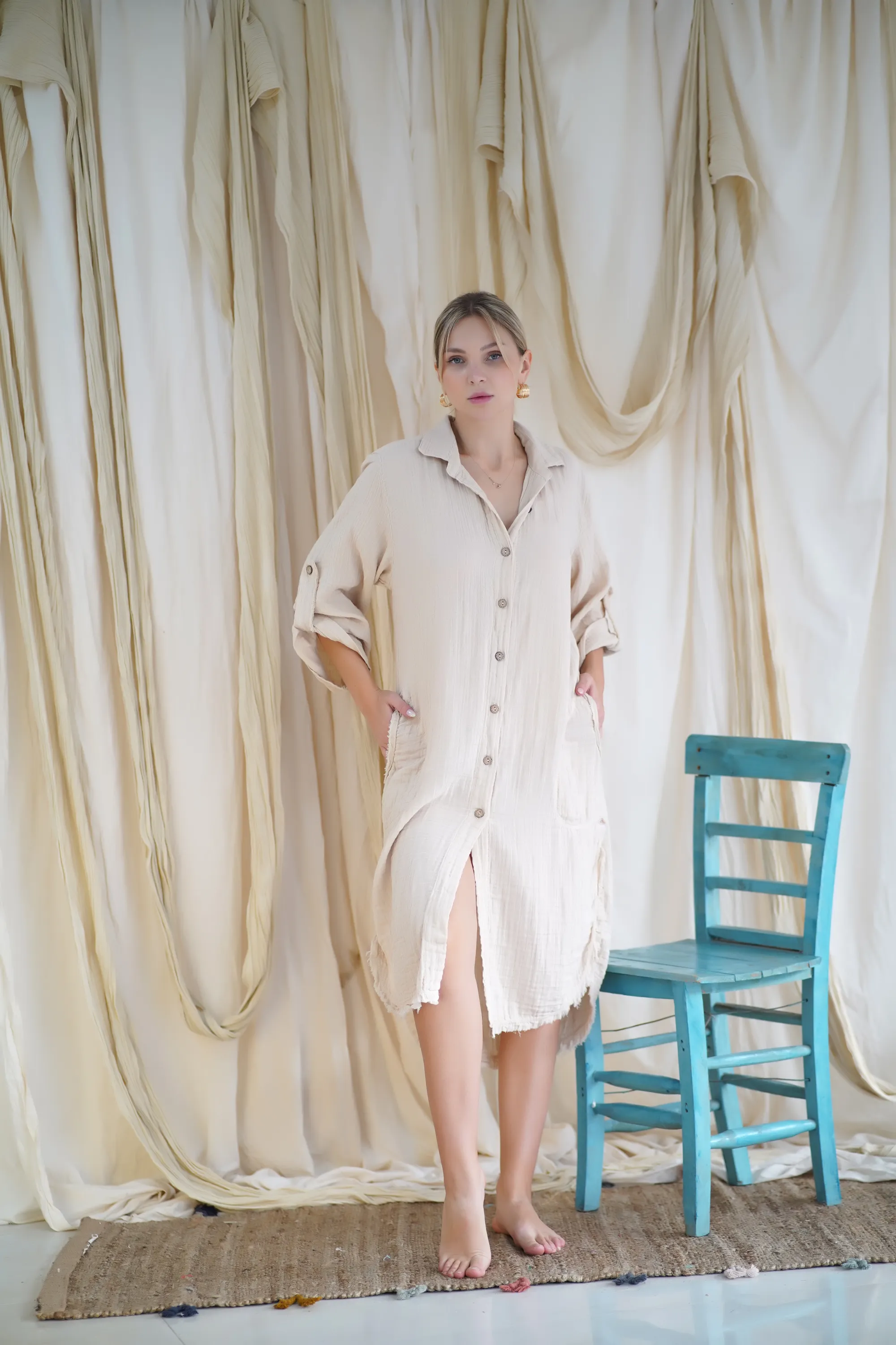 Long Shirt / Beige